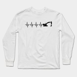 Excavator Heartbeat Long Sleeve T-Shirt